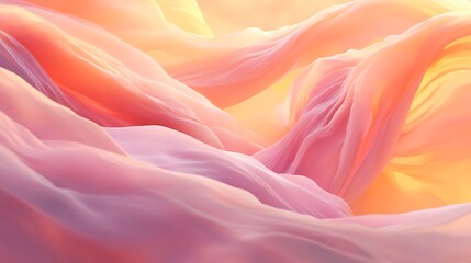 Obraz premium Flowing Pastel Fabric with Abstract Art.