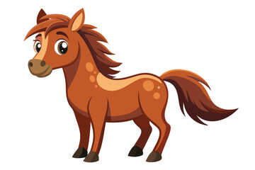 horse cartoon vector illustration on white.