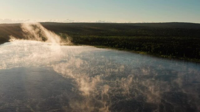 Southern Urals, Zyuratkul National Park: Zyuratkul Lake. Aerial view.