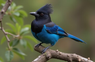 A highly detailed and realistic portrait of a Blue Jay bird, capturing its stunning plumage and intricate features