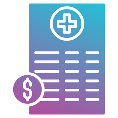 Obraz premium Medical Invoice icon element for design