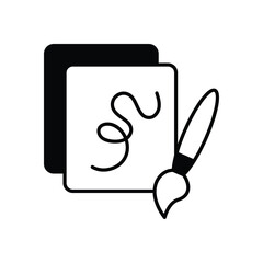 Sketc paper Icon vector stock illustration