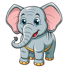 Naklejka premium Cute cartoon elephant illustration