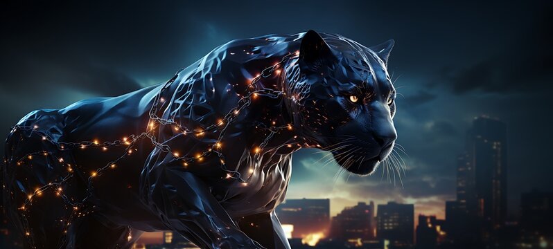 panther shaped constellation, ai generative