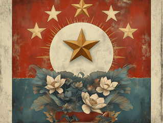 Symbolic Unity Poster Five Stars