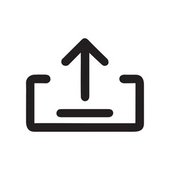 Upload line icon for apps and websites. Upload button, File upload icon. Vector illustration