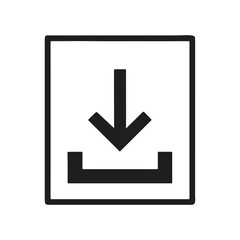 Download line icon. Download button, File download icon. Vector illustration