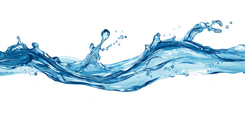 Dynamic Water Splash Isolated