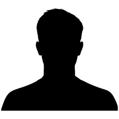 Silhouette of a person in vector style with a plain background