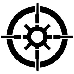 Obraz premium Diagram of a vector-based target shape with precise lines and geometric design aspects