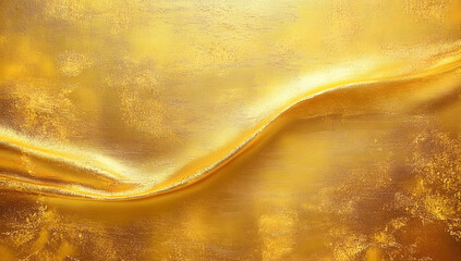 Decorative bright yellow wall paper with gold texture or metallic gold foil