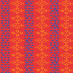 seamless floral pattern in red and blue