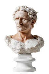 Obraz premium Classical Marble Bust Sculpture of an Unknown Portrait Figure