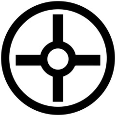 Obraz premium Abstract vector shape depicting a target with crosshairs for design purposes