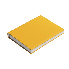 Elevated view of a vibrant saffron journal, perfectly balanced for creative expression against a smooth backdrop