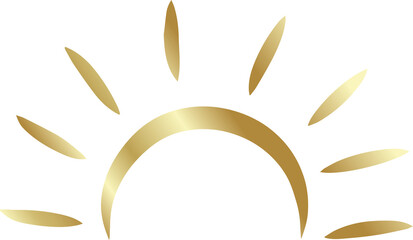 Set of golden suns. Elements for design