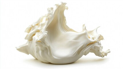 Fototapeta premium Elegant Splash of Milk or Cream on White Background