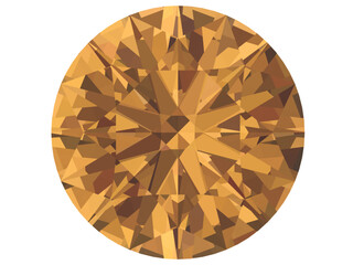 Brown gemstones of brown topaz colors round cut vector art