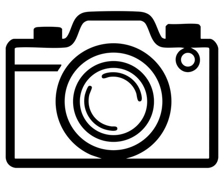 Vector shape of a camera designed for use in various creative projects