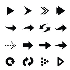 Vector group of arrow on white background