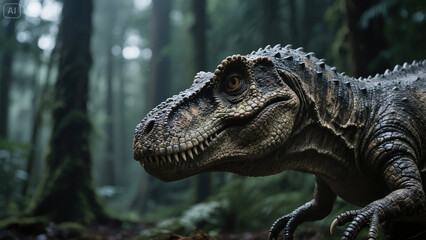Obraz premium Frozen in Time: Capturing the Majesty of Dinosaurs Through Photography