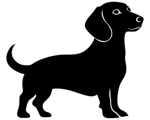 Stylized vector dog shape creating a playful and friendly silhouette for creative designs