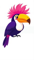 Naklejka premium toucan bird on branch