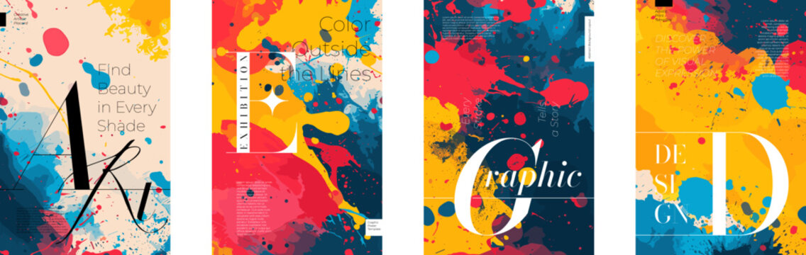 Colorful abstract paint splash background with watercolor blots, ink stains and bold brush strokes. Grunge texture perfect for flyers, posters, invitations, music events or modern art exhibitions. Eps