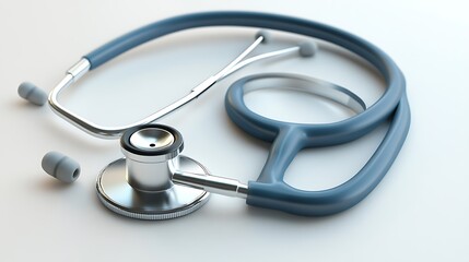 Close-Up Shot of Medical Stethoscope in Sharp Ultra Detail