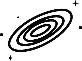 Black Hole Glyph Icon