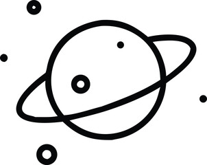 saturn planet minimalist space exploration © IshratJahan