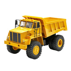 Bright Yellow Toy Dump Truck for Kids, Ideal for Outdoor Play and Imaginative Adventures on transparent background