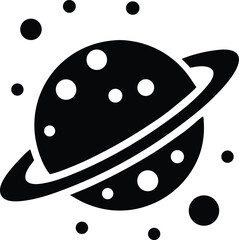 saturn planet minimalist space exploration © IshratJahan