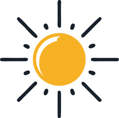 vibrant sun icon with rays