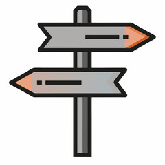 blank directional sign