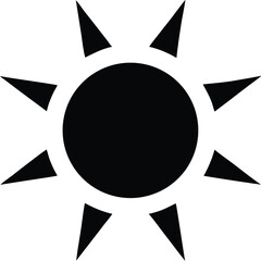 vibrant sun icon with rays