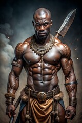 Ogun, God of War and Iron, Unleashes Fury in Misty Forest