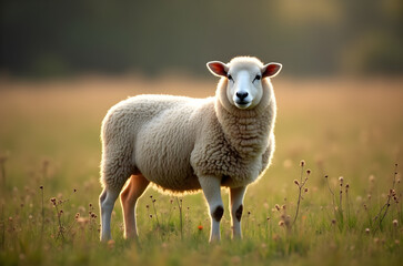 Fototapeta premium sheep wildlife landscape high resolution photo scenery
