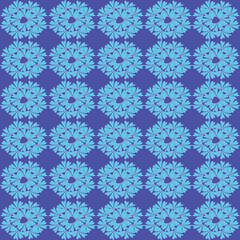 seamless floral pattern, bouquet in soft blue