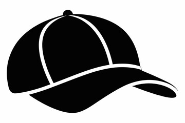 Baseball Cap Silhouette Vector Illustration