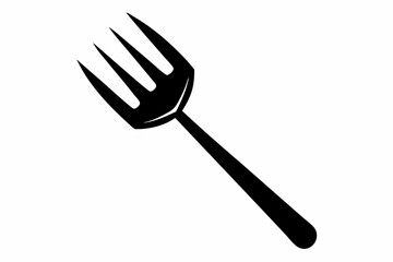 Barbecue Fork Silhouette Vector Illustration