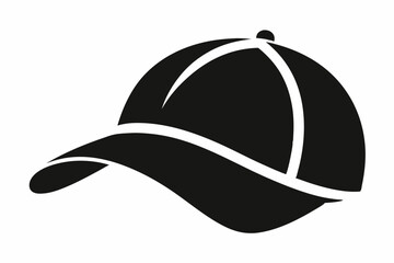 Baseball Cap Silhouette Vector Illustration