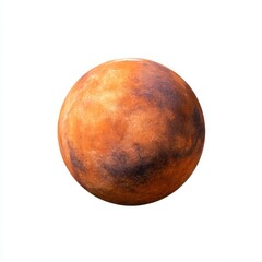 Fototapeta premium Planet mars isolated on white background