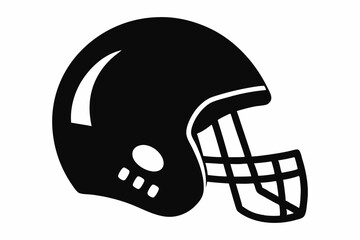 Football Helmet Silhouette Vector Illustration