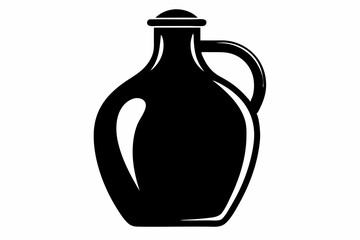 Moonshine Jug Silhouette Vector Illustration