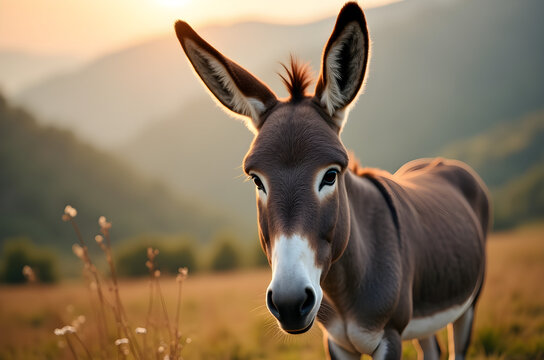 donkey wildlife landscape high resolution photo scenery
