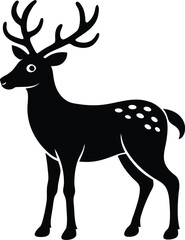 Fototapeta premium deer silhouette vector illustration
