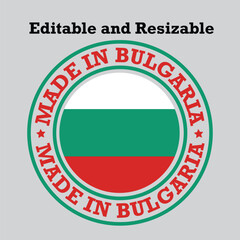 Made in Bulgaria, Bulgaria logo, Bulgaria flag, flag, icon, made in
