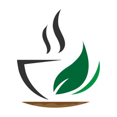 Minimal and modern tea icon vector art featuring teacups, teapots, and steam elements