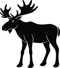 Obraz premium deer silhouette vector